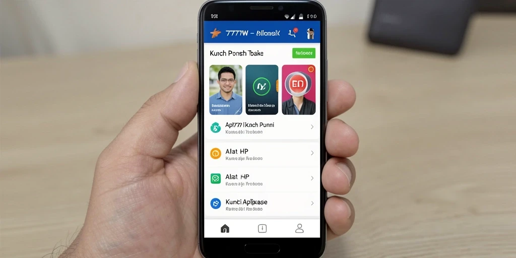 Tampilan antarmuka 7777W yang intuitif dan mudah digunakan.