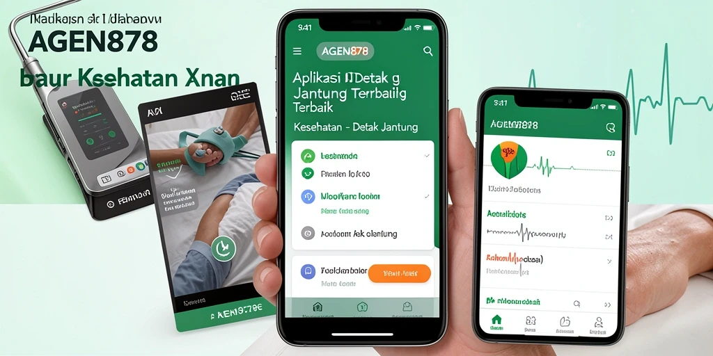 Tampilan antarmuka utama AGEN878 untuk detak jantung.