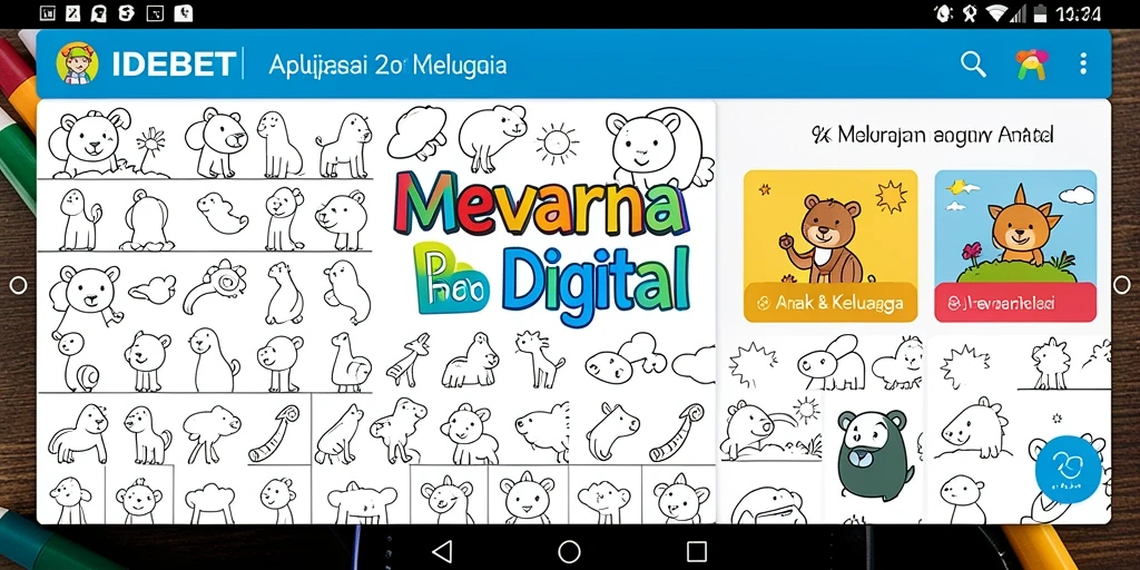 Antarmuka IDEBET yang ramah anak dengan beragam pilihan warna.