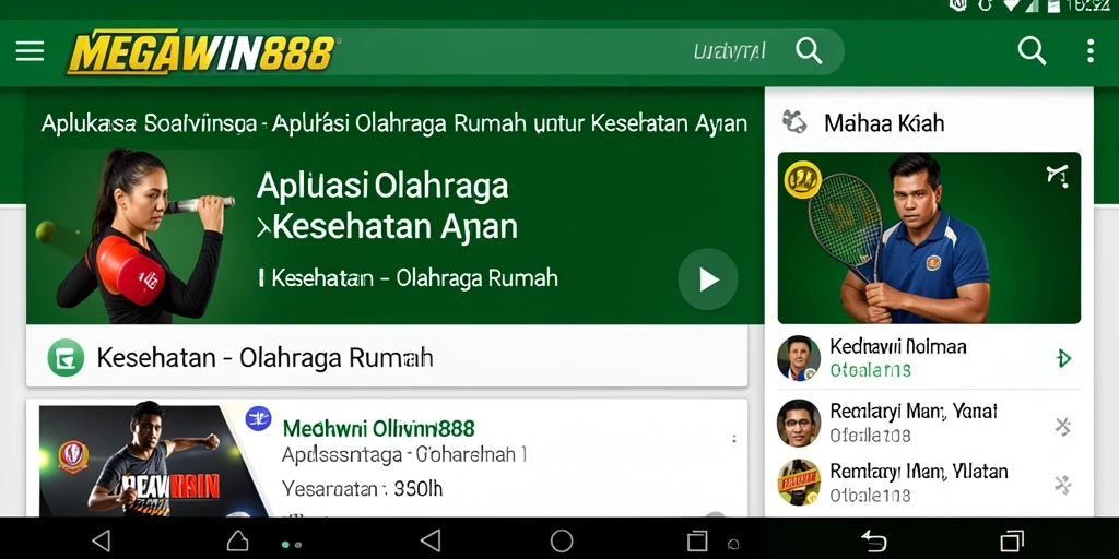 Antarmuka aplikasi MEGAWIN888 yang menarik dan fungsional.