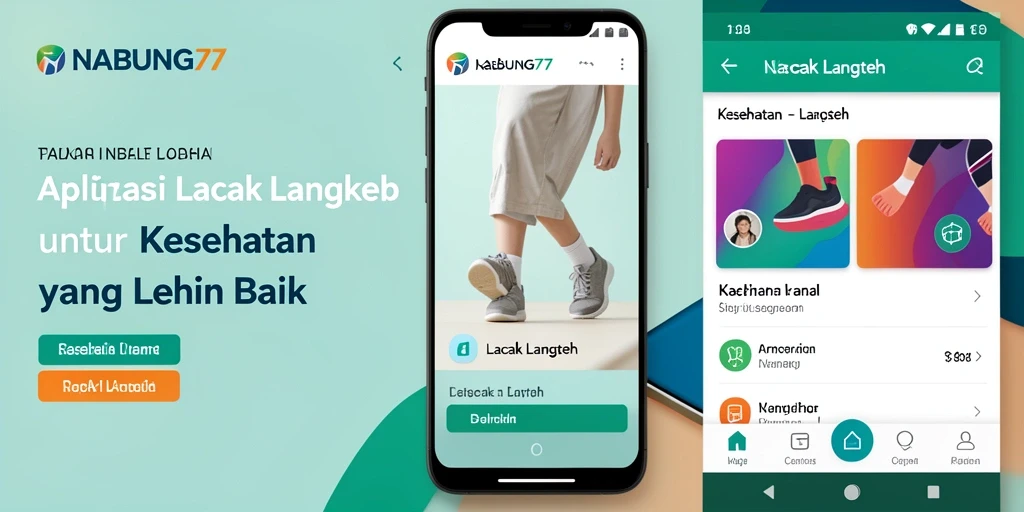Tampilan antarmuka NABUNG77 yang menunjukkan fitur Lacak Langkah.
