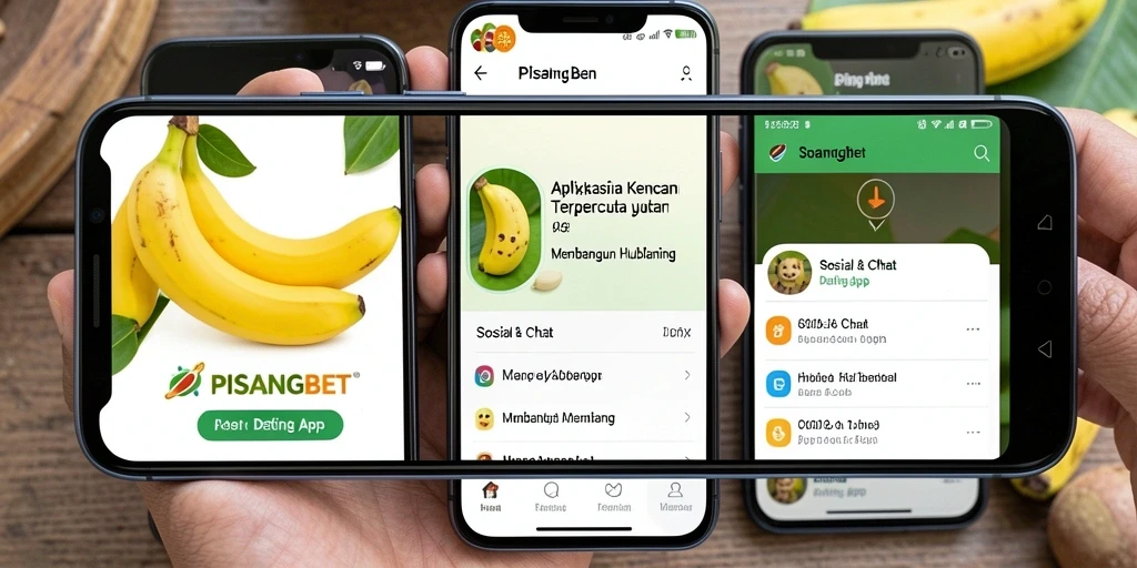 Antarmuka pengguna PISANGBET yang menarik dan modern untuk kencan.